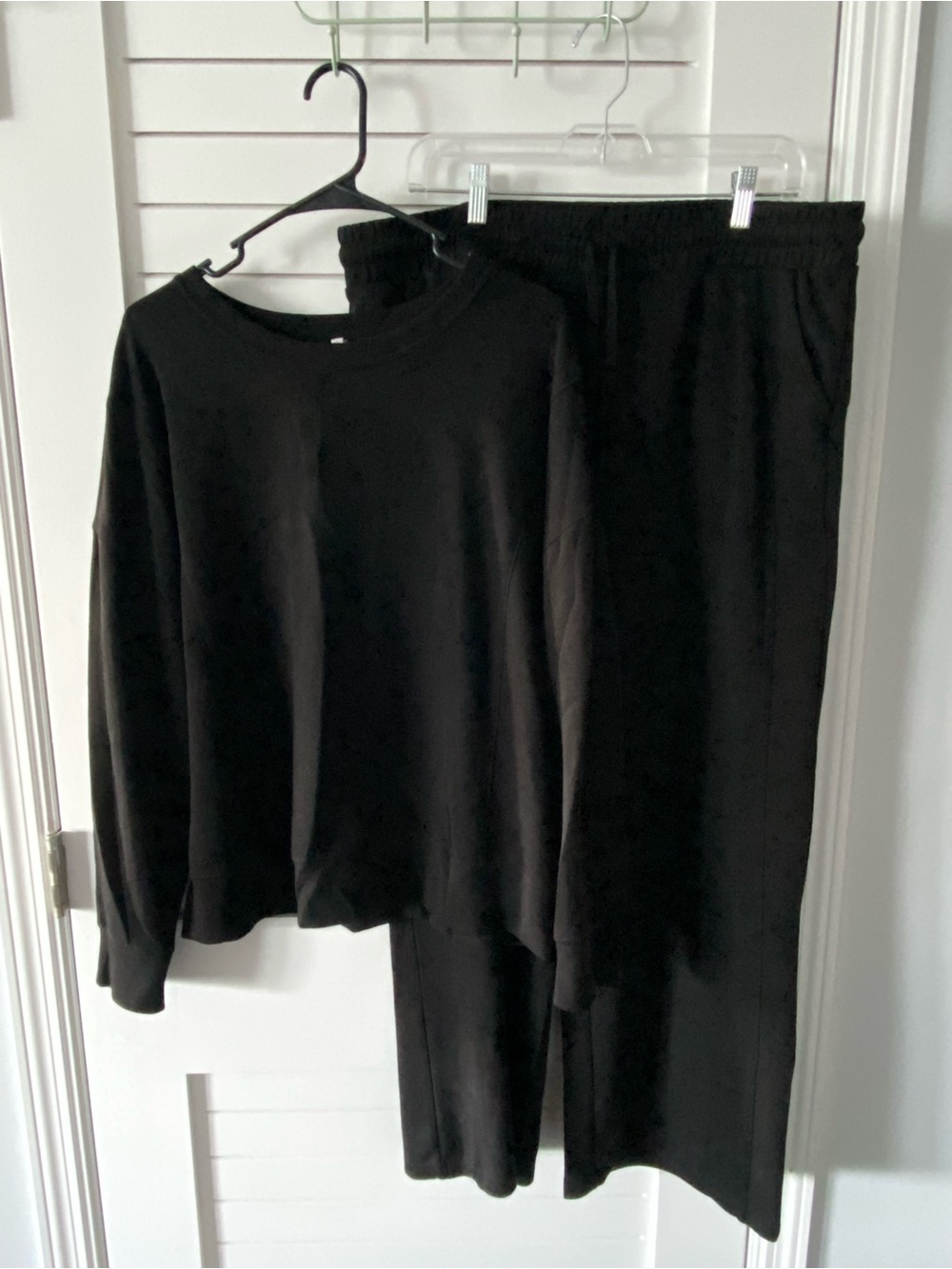 Maurices Scuba Black Loungewear Set Size XL Drawstring Pockets Comfy